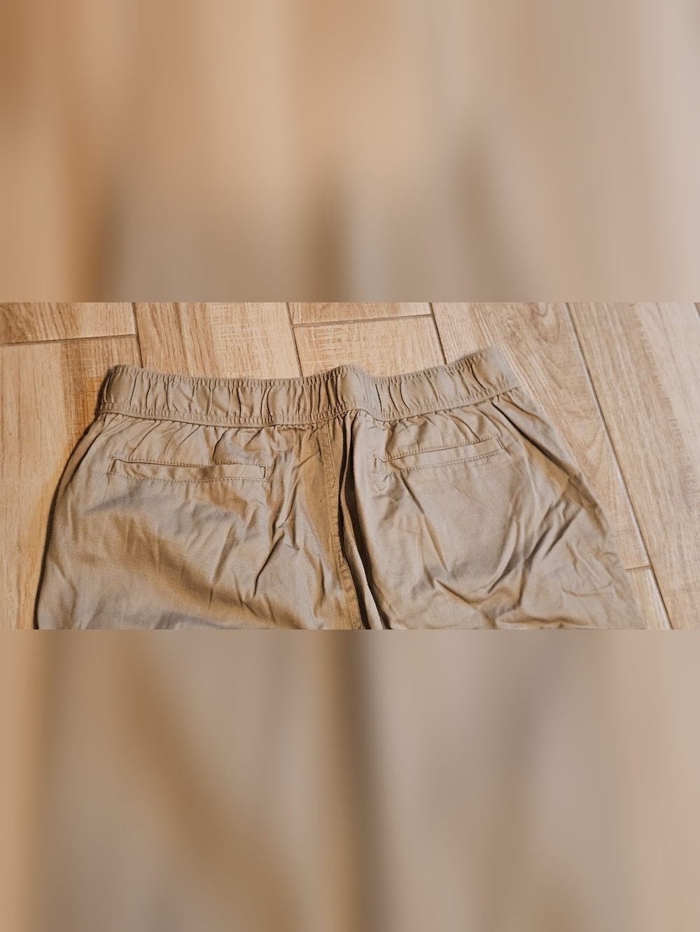 CSG Moto Shorts Men's Large Dark Sand Khaki Cotton Cargo Casual Drawstring NEW - Picture 6 of 8